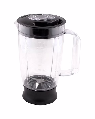 Bajaj 1.5L Liquidizing Juicer Jar Assembly for FX1000, Icon DLX &amp; Icon Superb Food Processor, ABS Plastic, Black, with Handle and Lid, Replacement Accessory-1058937-0e77cee4