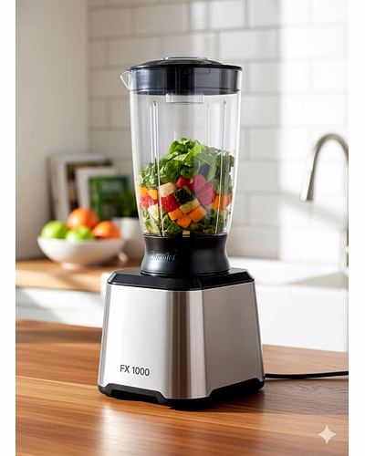 Bajaj 1.5L Liquidizing Juicer Jar Assembly for FX1000, Icon DLX &amp; Icon Superb Food Processor, ABS Plastic, Black, with Handle and Lid, Replacement Accessory-1