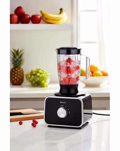 Bajaj 1.5L Liquidizing Juicer Jar Assembly for FX1000, Icon DLX &amp; Icon Superb Food Processor, ABS Plastic, Black, with Handle and Lid, Replacement Accessory-2