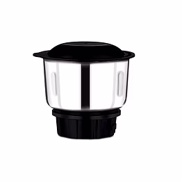 bajaj 400ml chutney jar assembly for mr tetragrind 750w mixer grinder, stainless steel, black, compatible with classic 750w model