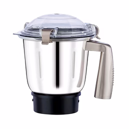 Bajaj Original 1.25L Dry Jar Assembly for Herculo MG 1000 Mixer Grinder | Genuine Replacement Stainless Steel Jar with Handle &amp; Lid | Compatible with Bajaj Herculo MG &amp; Similar Models