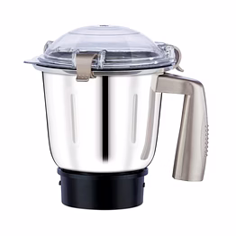 bajaj original 1.25l dry jar assembly for herculo mg 1000 mixer grinder | genuine replacement stainless steel jar with handle & lid | compatible with bajaj herculo mg & similar models