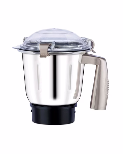 Bajaj Original 1.25L Dry Jar Assembly for Herculo MG 1000 Mixer Grinder | Genuine Replacement Stainless Steel Jar with Handle &amp; Lid | Compatible with Bajaj Herculo MG &amp; Similar Models-1058937-ab3106ff