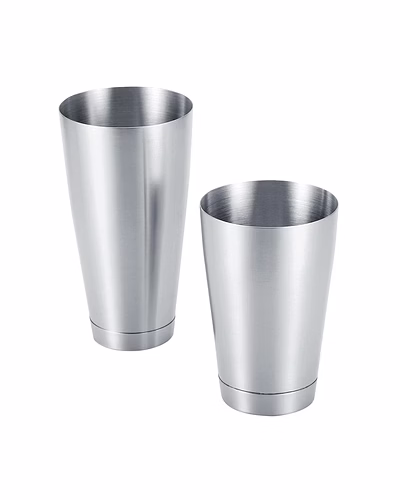Swati Professional Stainless Steel Cocktail Shaker,/ Punjabi Lassi Water Juice Milk Glass Steel Big Long Size/Premium Mixing Glass for Bar and Home, Primary Colour Pack of 02-1058937-5d67a242