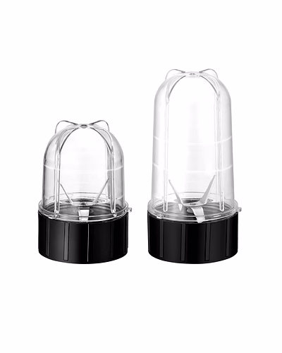 Mexican 2-Piece Nutri Bullet Juicer Jar Set | 300ml &amp; 500ml | Compatible with Nutri Bullet Inalsa,Piegeon,Eagle,Sansui Mixers | Durable BPA-Free Plastic Jars-MexicanNBJarSet2Pc