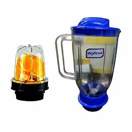 mexican set of 2 juicer jar abs plastic capacity mixer juicer jar (1500ml,300ml)-color blue black universal 4-teeth coupler, 2-slot compatible
