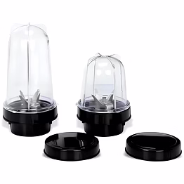 mexican mixer juicer jar set – 300ml & 500ml | 2-piece replacement jars with universal 4-teeth coupler, 2-slot design | compatible with select mixer models