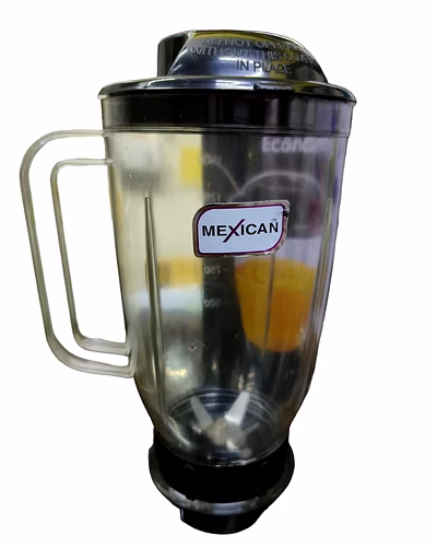 Mexican Transparent ABS Plastic Milkshake Mixer Juicer Jar (1500 ml,Black) Universal 4-Teeth Coupler, 2-Slot Compatible-SH-ECO15