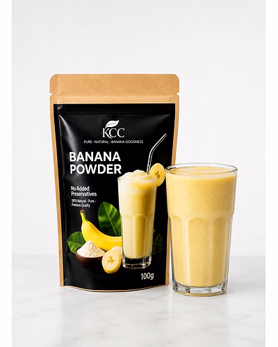 KCC Banana Powder 100g | 100% Natural Banana Fruit Powder | No Added Preservatives-kk-bp01
