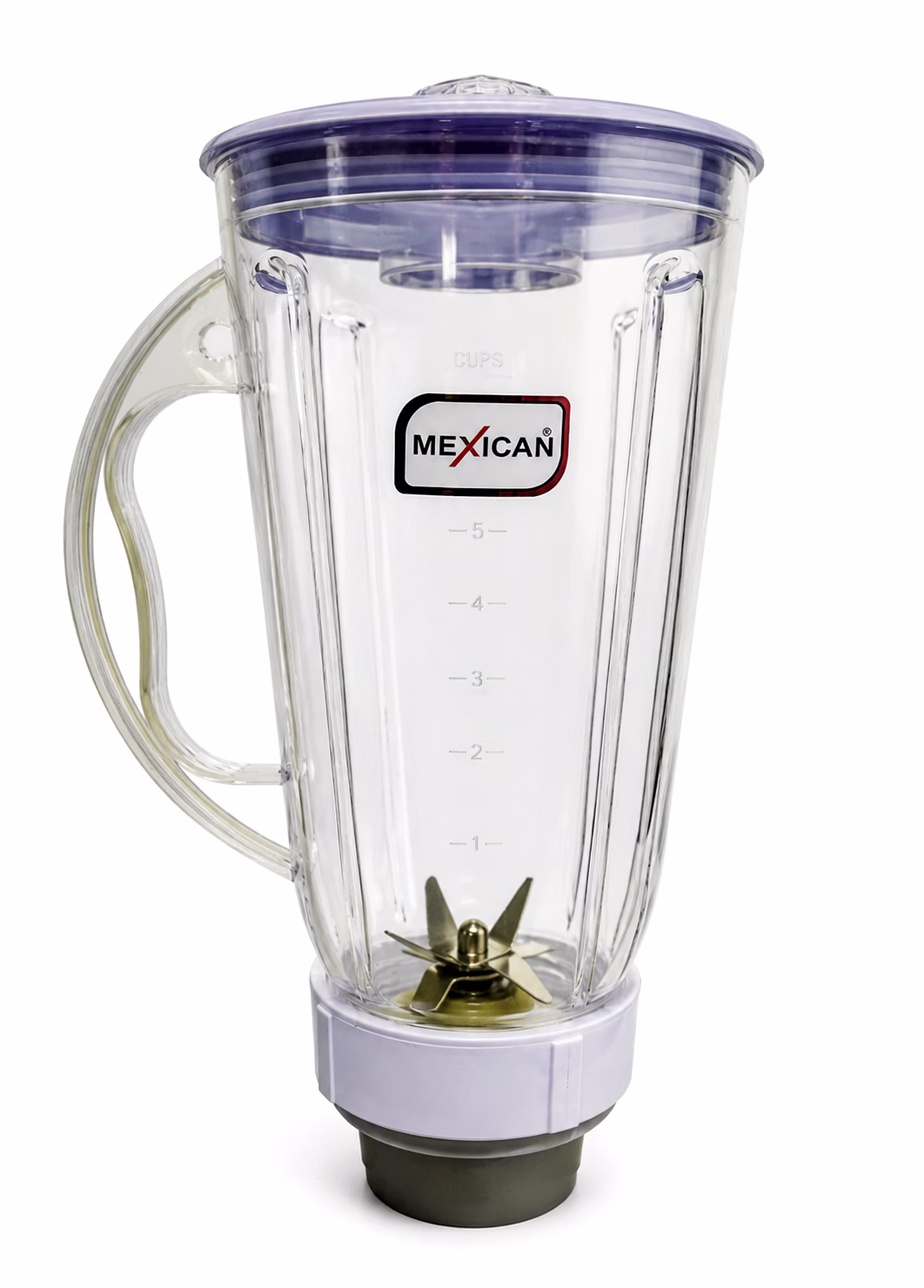 mexican mixer juicer jar 2.5l | transparent abs plastic | universal 4-teeth coupler | 2-slot compatible