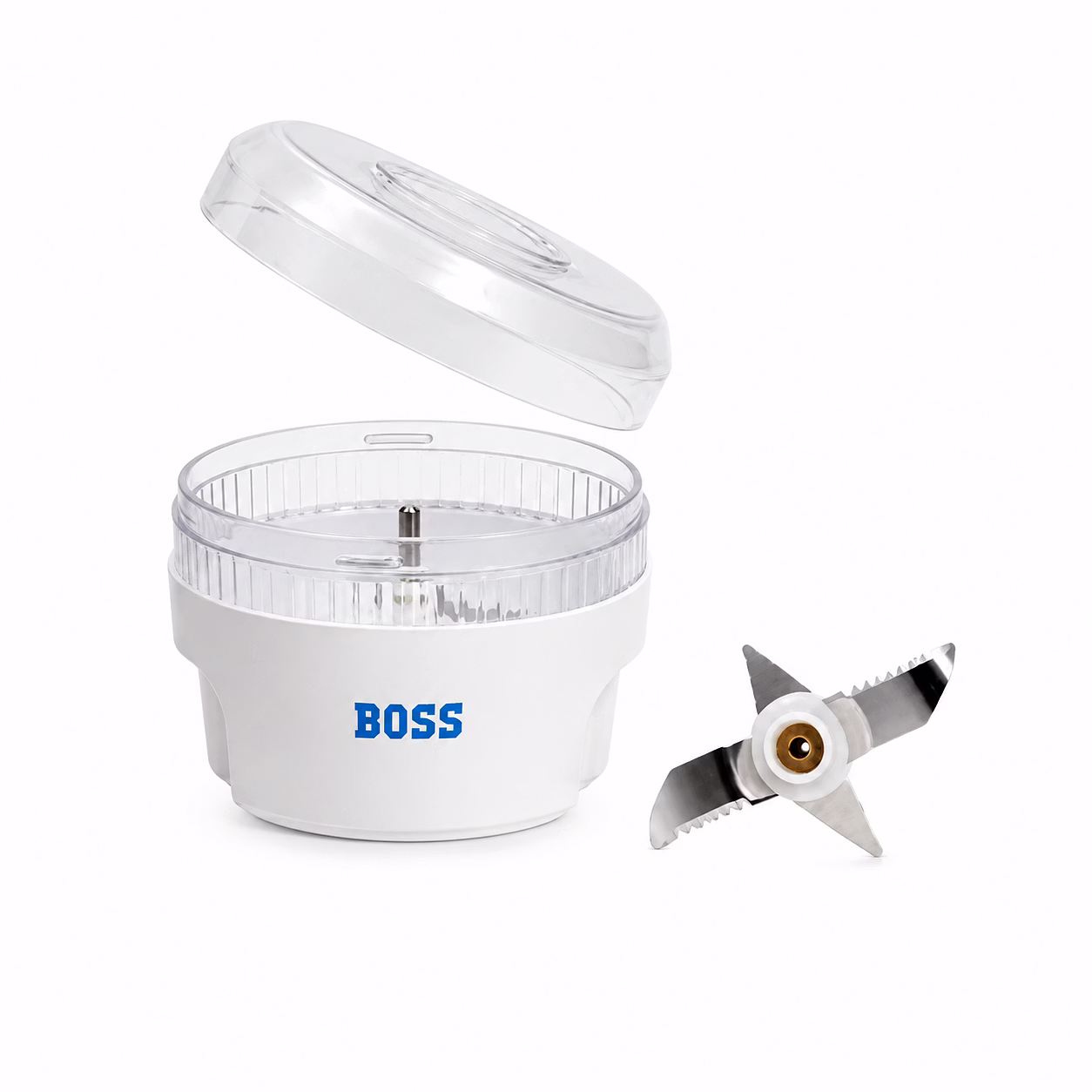 Boss 300ml Chutney Pot Attachment | ABS Plastic Small Jar with Flat Bush Blade | Compatible with Boss B115,116,126 Hand Blender & Other Boss Hand Blender Models image 2