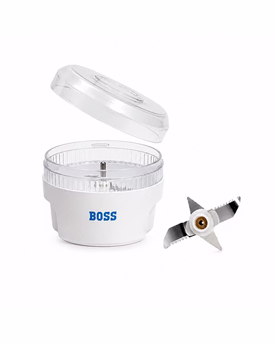 Boss 300ml Chutney Pot Attachment | ABS Plastic Small Jar with Flat Bush Blade | Compatible with Boss B115,116,126 Hand Blender &amp; Other Boss Hand Blender Models-1