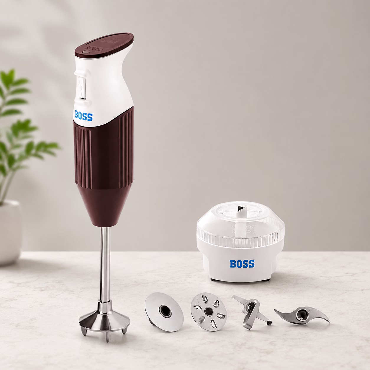 Boss 300ml Chutney Pot Attachment | ABS Plastic Small Jar with Flat Bush Blade | Compatible with Boss B115,116,126 Hand Blender & Other Boss Hand Blender Models image 3