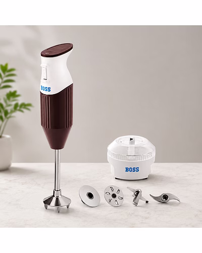 Boss 300ml Chutney Pot Attachment | ABS Plastic Small Jar with Flat Bush Blade | Compatible with Boss B115,116,126 Hand Blender &amp; Other Boss Hand Blender Models-2