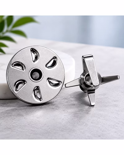 Boss Stainless Steel Butter Blade &amp; Cutting Blade Attachment Set | 2 Piece Mincer &amp; Whisk Blades | Compatible with Boss B115, B116, B124 &amp; B126 Hand Blender-1