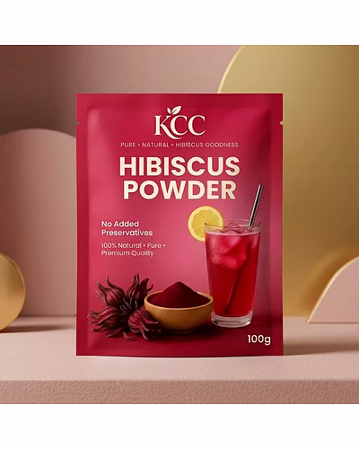 KCC Hibiscus Powder 100g | 100% Natural Hibiscus Flower Powder | No Added Preservatives | Premium Herbal Powder for Hair &amp; Skin Care-kk-hp01
