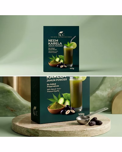KCC Neem Karela Jamun Powder 100g | Natural Herbal Blend | No Added Preservatives | Premium Ayurvedic Wellness Powder-1