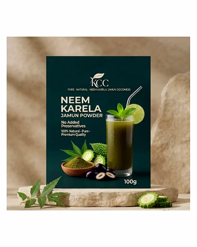 KCC Neem Karela Jamun Powder 100g | Natural Herbal Blend | No Added Preservatives | Premium Ayurvedic Wellness Powder-2