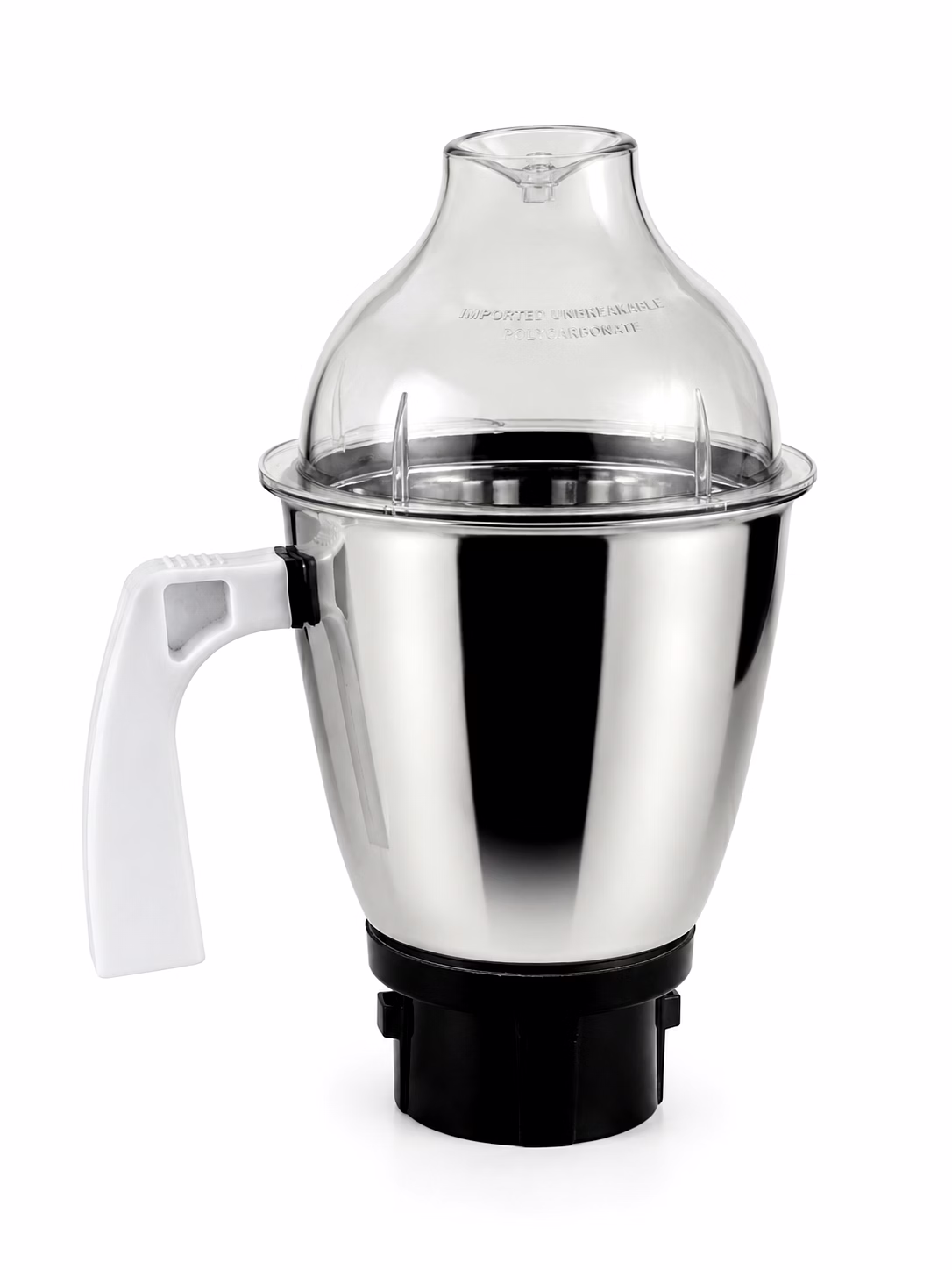 preethi crown mixer grinder stainless steel jar with dome lid (1.5 litre) | wet & dry grinding replacement jar assembly