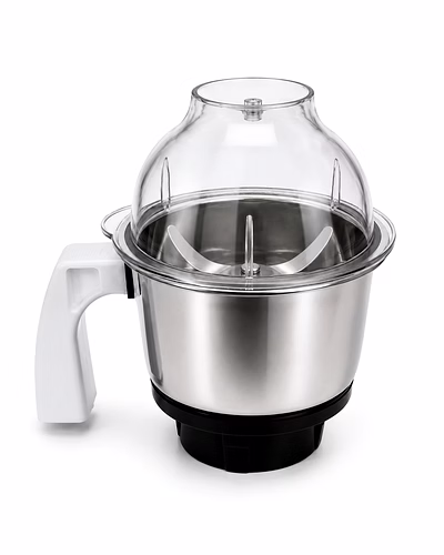 Preethi 0.5 Litre Stainless Steel Chutney Jar Assembly with Dome Lid | Suitable for Preethi Mixer Grinder Models-1