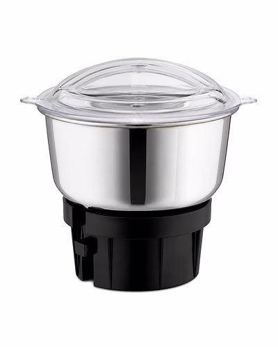 Butterfly 0.4 Litre Chutney Attachment Jar Assembly | Stainless Steel Mixer Grinder Jar with Transparent Lid-BFLY02-01