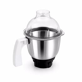 preethi 1.0 litre bowl jar assembly | stainless steel mixer grinder bowl with dome lid | suitable for preethi mixer grinder models