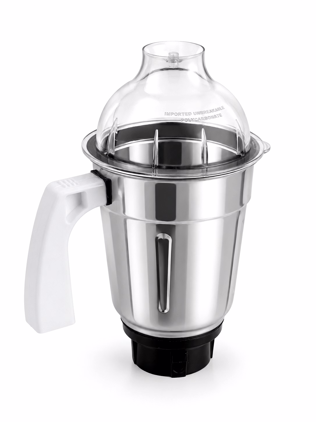 preethi 1.75 litre stainless steel jar assembly with dome lid | suitable for preethi mixer grinder models | wet & dry grinding jar