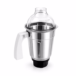 preethi 1.75 litre stainless steel jar assembly with dome lid | suitable for preethi mixer grinder models | wet & dry grinding jar