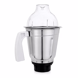 preethi 1.5 litre stainless steel jar assembly with dome lid | suitable for preethi mixer grinder models | wet & dry grinding jar