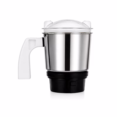 preethi mga-501 0.4 litre chutney jar assembly | stainless steel small grinding jar with lid | compatible with select preethi mixer grinder models