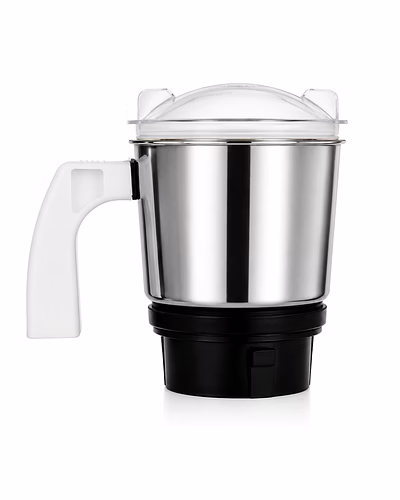 Preethi 0.4 Litre Chutney Jar Assembly | Stainless Steel Small Grinding Jar with Lid | Compatible with Select Preethi Mixer Grinder Models-pt12-01