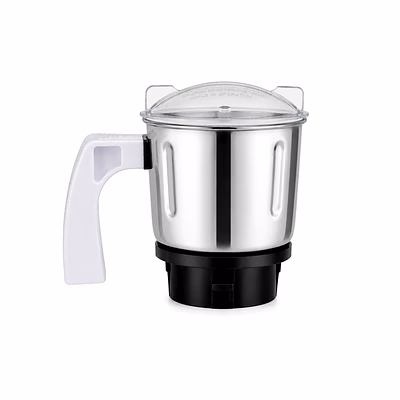 preethi galaxy compatible chutney jar | 0.4 litre stainless steel mixer grinder jar with transparent lid | suitable for preethi galaxy, blue leaf & similar models