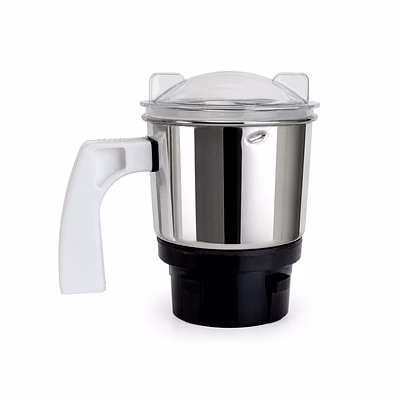 preethi crown compatible chutney jar | 0.4 litre stainless steel mixer grinder jar with transparent dome lid | suitable for preethi crown, crown plus & similar models