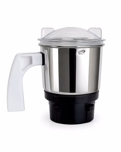 Preethi Crown Compatible Chutney Jar | 0.4 Litre Stainless Steel Mixer Grinder Jar with Transparent Dome Lid | Suitable for Preethi Crown, Crown Plus &amp; Similar Models-pt15-01