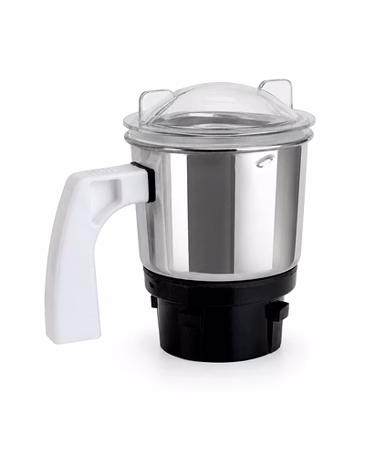 Preethi Crown Compatible Chutney Jar | 0.4 Litre Stainless Steel Mixer Grinder Jar with Transparent Dome Lid | Suitable for Preethi Crown, Crown Plus &amp; Similar Models-1