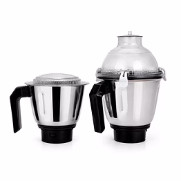 philips 1629 compatible dry (1 litre) + wet (1.5 litre) jar set | stainless steel mixer grinder jar combo | dry grinding jar & wet grinding jar assembly | suitable for philips hl1616, hl1618, hl1628, hl1629, hl1641, hl1643 & similar models