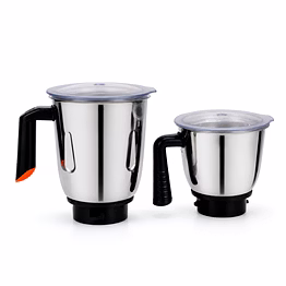 prestige delight jar set (dry + wet) | stainless steel mixer grinder jar combo | 1 l dry grinding jar & 1.5 l wet grinding jar | compatible with prestige delight & delight plus mixer grinder models