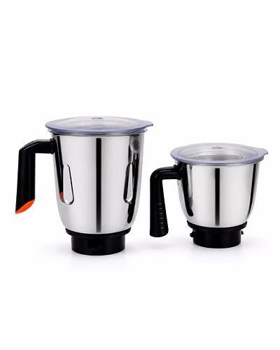 Prestige Delight Jar Set (Dry + Wet) | Stainless Steel Mixer Grinder Jar Combo | 1 L Dry Grinding Jar &amp; 1.5 L Wet Grinding Jar | Compatible with Prestige Delight &amp; Delight Plus Mixer Grinder Models-pg05-01