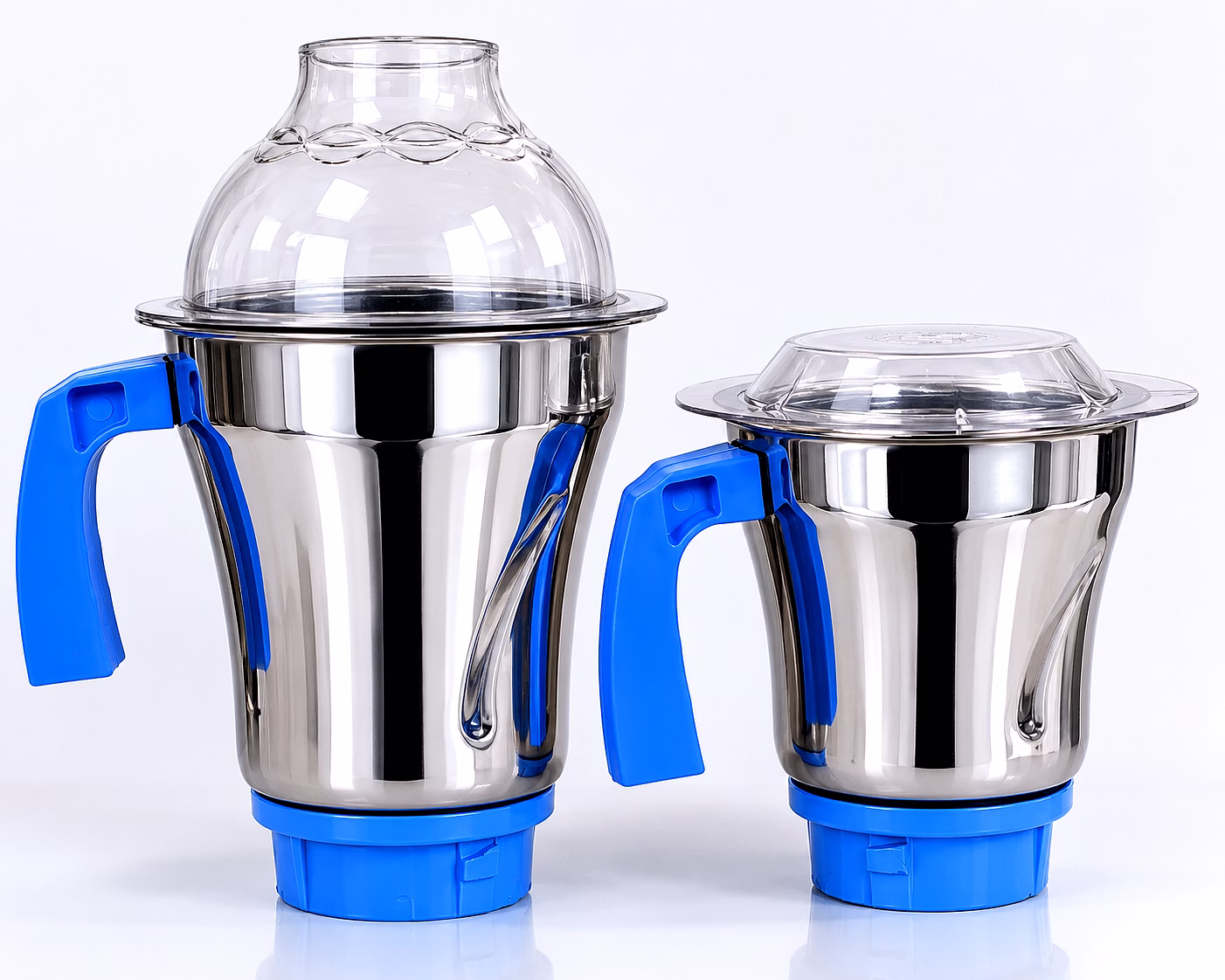 preethi leaf jar set (1 litre dry + 1.5 litre wet) | stainless steel mixer grinder jar combo | wet grinding jar & dry grinding jar | compatible with preethi blue leaf, blue leaf gold, blue leaf platinum, popular, chef pro & similar models