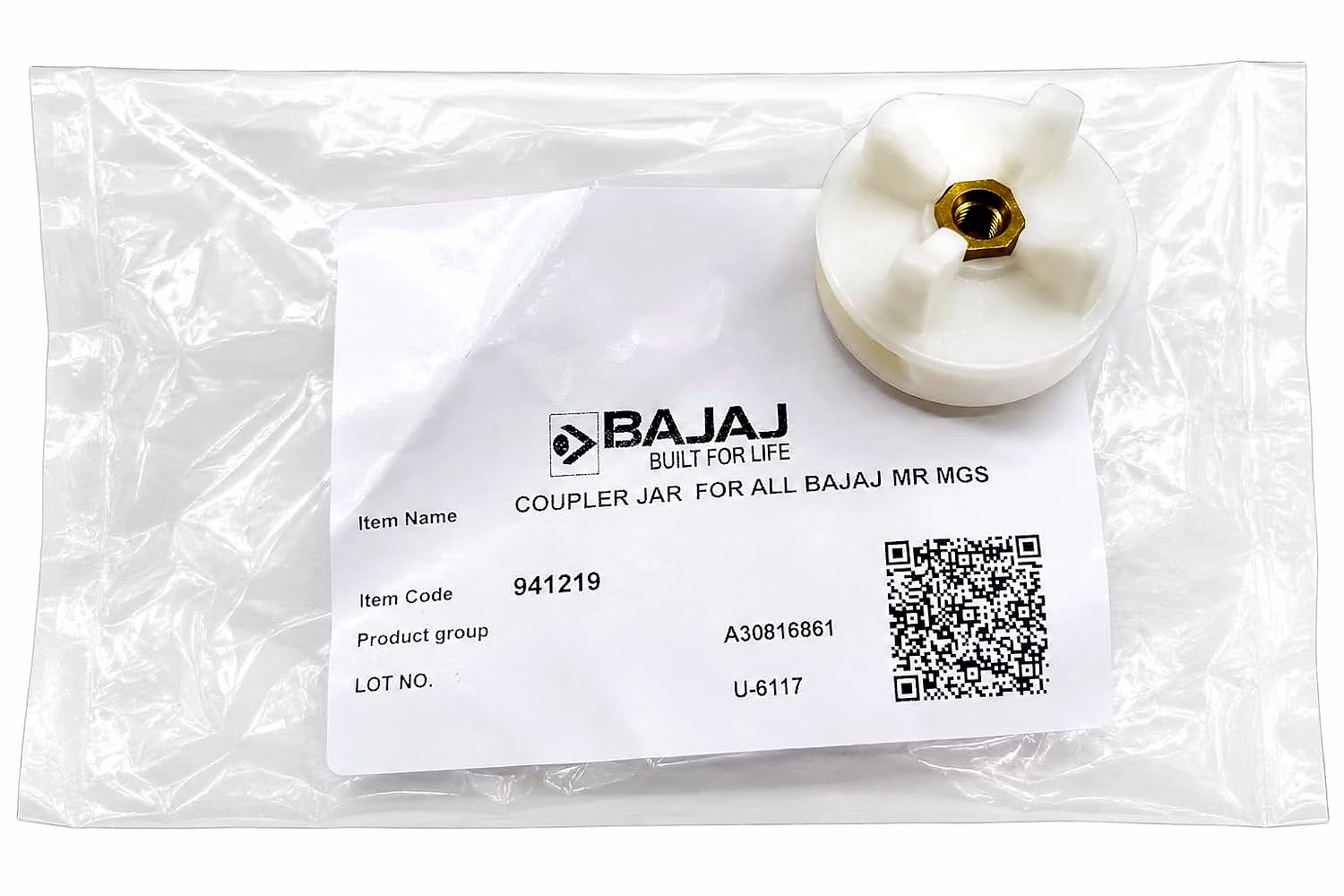 Bajaj Original Mixer Grinder Jar Coupler Pack of 2 | Compatible with Bajaj & MR Mixer Grinders | Heavy Brass Insert image 3