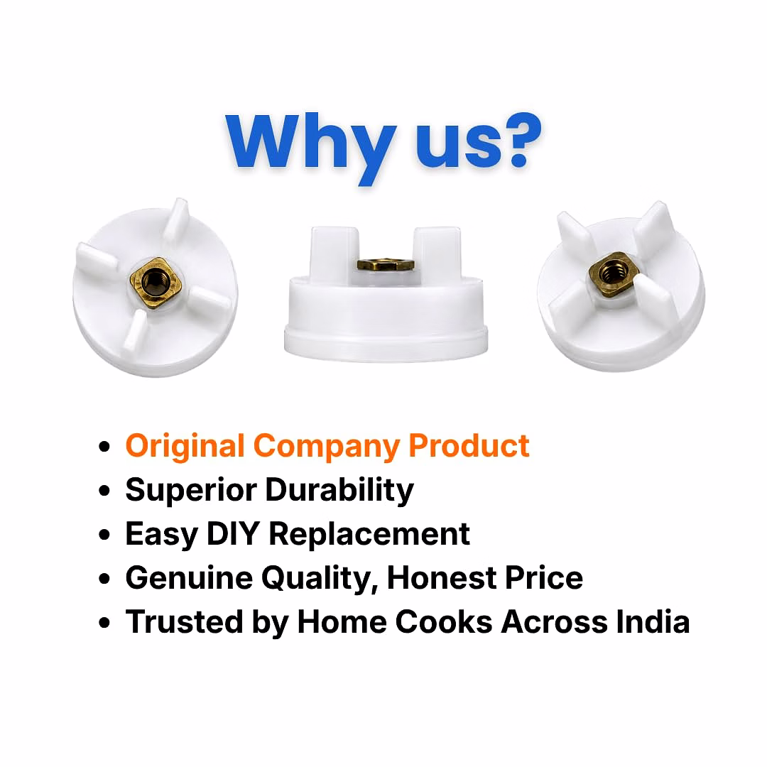 Bajaj Original Mixer Grinder Jar Coupler Pack of 2 | Compatible with Bajaj & MR Mixer Grinders | Heavy Brass Insert image 7