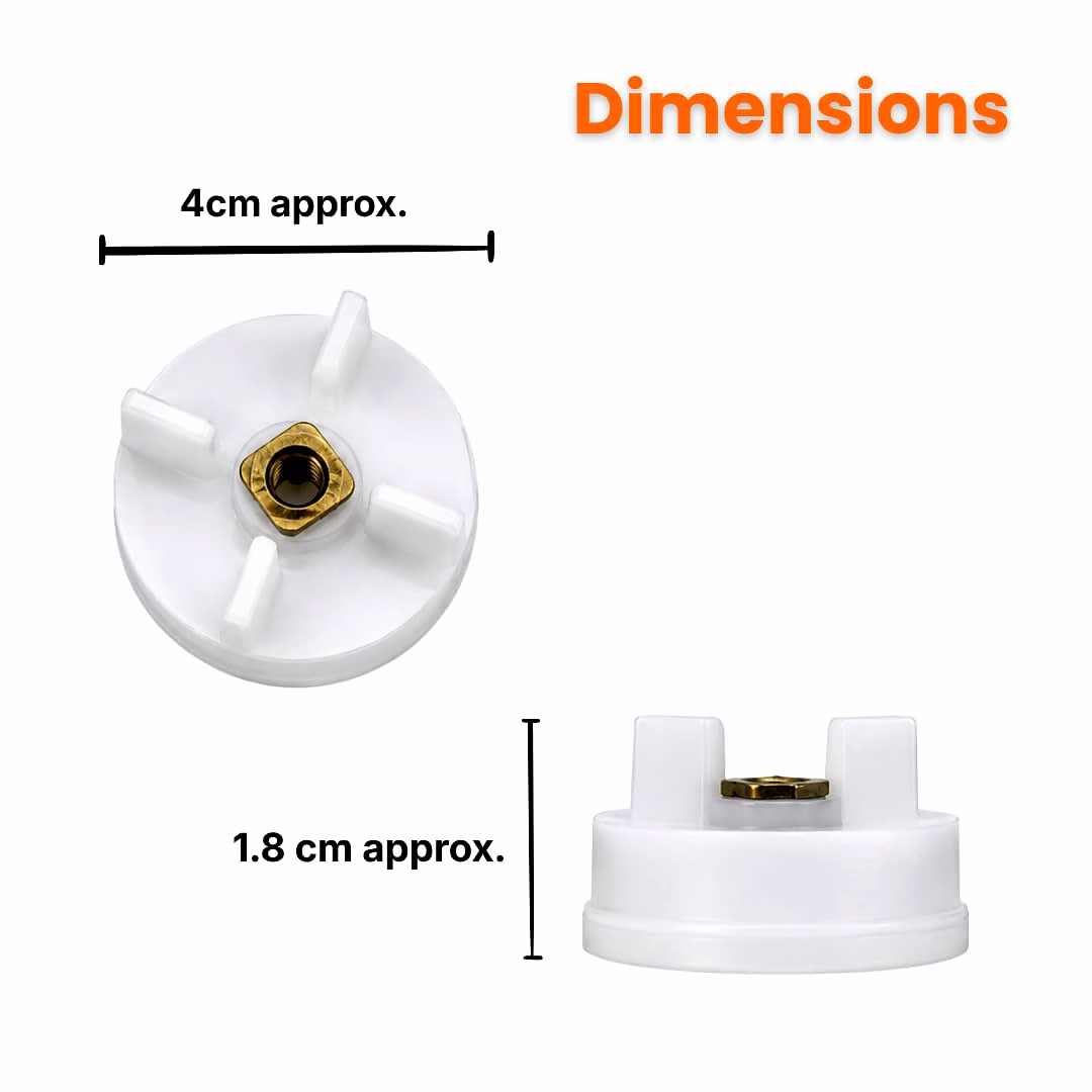 Bajaj Mixer Grinder Complete Coupler Set | 2 Jar Couplers + 2 Motor Couplers + 1 Chutney Blade | Compatible with Bajaj & MR,GX21, GX8, GX7 & Twister Mixer Grinders image 2