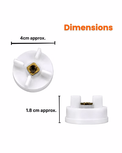 Bajaj Mixer Grinder Complete Coupler Set | 2 Jar Couplers + 2 Motor Couplers + 1 Chutney Blade | Compatible with Bajaj &amp; MR,GX21, GX8, GX7 &amp; Twister Mixer Grinders-1
