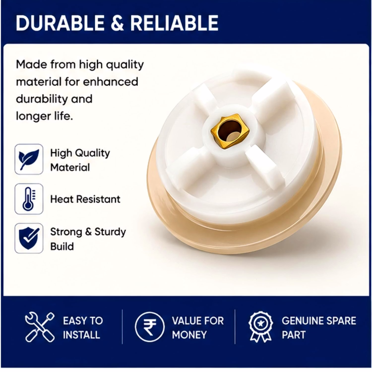 Bajaj Mixer Grinder Jar Coupler Pack of 3 | Compatible with Bajaj & MR Mixer Grinder Jars | Replacement Jar Coupler Spare Par image 3