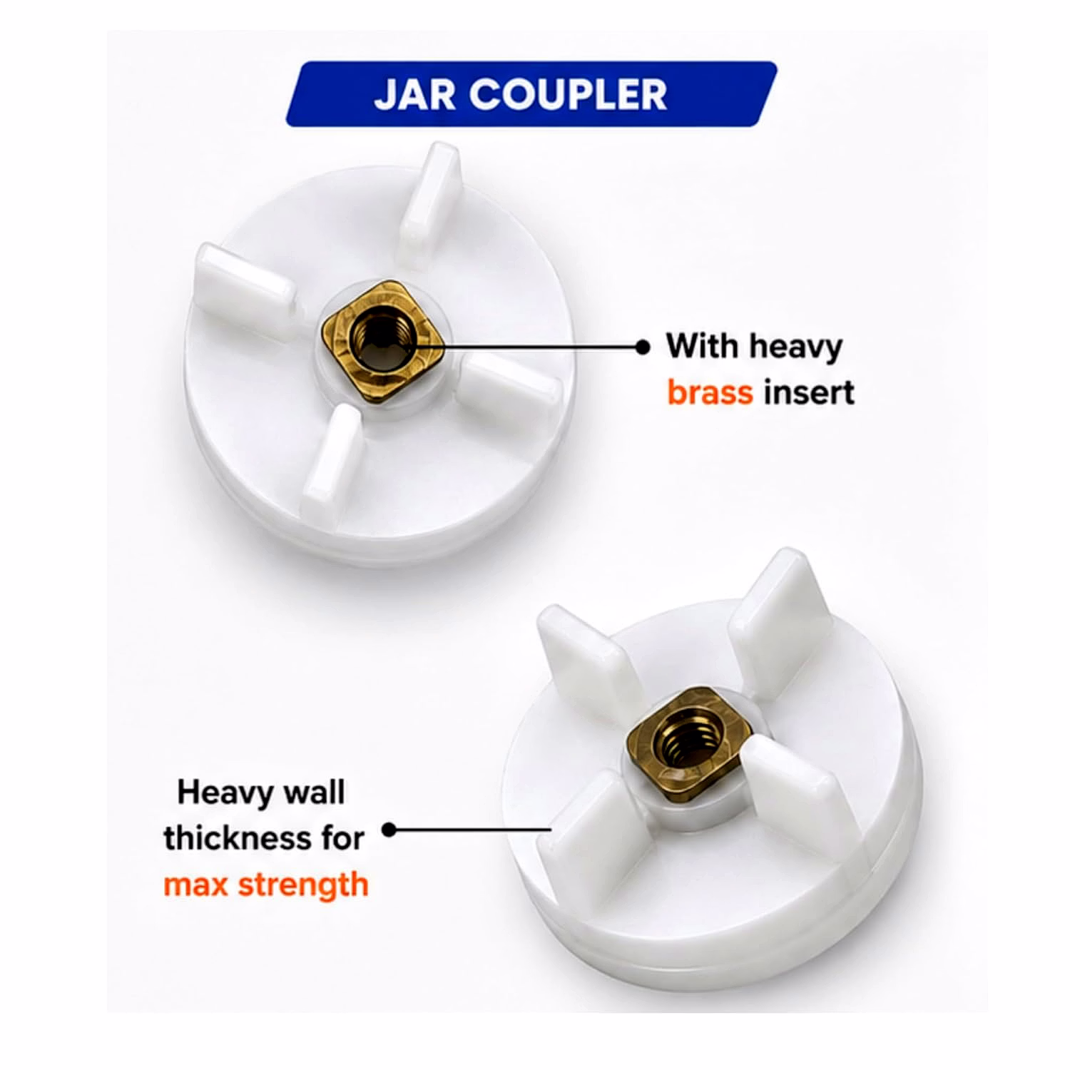 Bajaj Mixer Grinder Jar Coupler Pack of 3 | Compatible with Bajaj & MR Mixer Grinder Jars | Replacement Jar Coupler Spare Par image 7