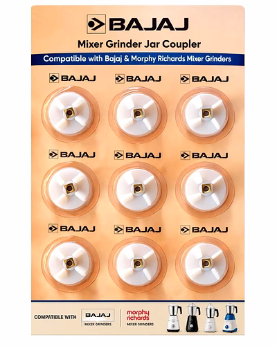 Bajaj Mixer Grinder Jar Coupler Pack of 3 | Compatible with Bajaj &amp; MR Mixer Grinder Jars | Replacement Jar Coupler Spare Par-8