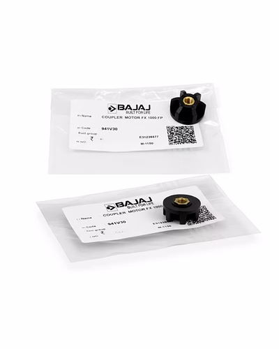 BAJAJ Original Motor Coupler for FX1000 Food Processor Mixer Grinder Pack of 2 Black with Brass Insert Diameter 27mm-941V30
