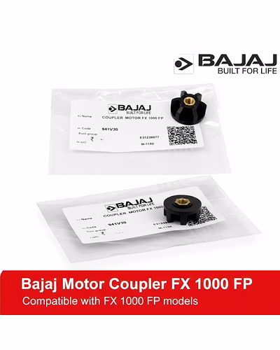 BAJAJ Original Motor Coupler for FX1000 Food Processor Mixer Grinder Pack of 2 Black with Brass Insert Diameter 27mm-2