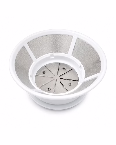 Bajaj Original Mesh Molded Filter for Juicer Mixer Grinder | White | 14 cm Diameter, 6.4 cm Height | Compatible with Bajaj JX9, JX4 Cutie &amp; JMG Models | Genuine Replacement Part-1