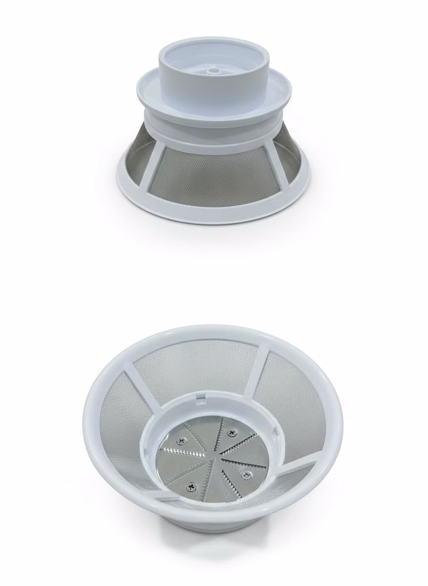 Bajaj Original Mesh Molded Filter for Juicer Mixer Grinder | White | 14 cm Diameter, 6.4 cm Height | Compatible with Bajaj JX9, JX4 Cutie & JMG Models | Genuine Replacement Part image 5